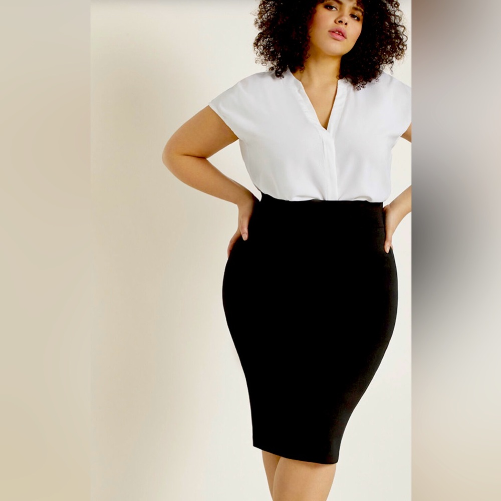 High waisted, pencil skirt